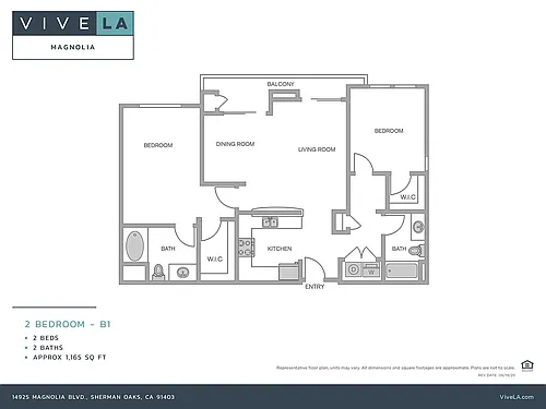 Floor plan 2 Bed / 2.0 Bath