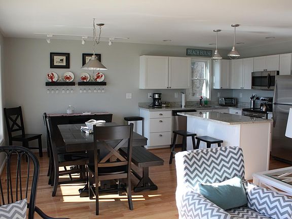 Open dining and kitchen