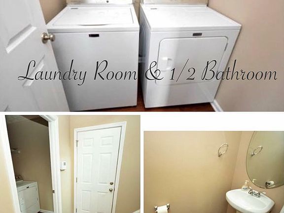 Laundry and extra 1/2 Bathroom
