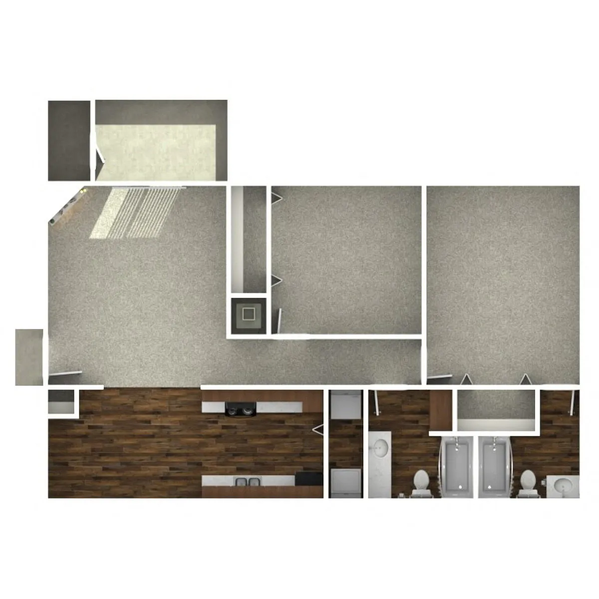 Floor plan Magellan - 2 Bed, 2 Bath