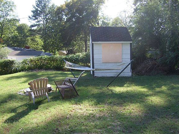 Detached Shed with firepit
