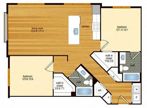 Floor plan 2X2 823-B10