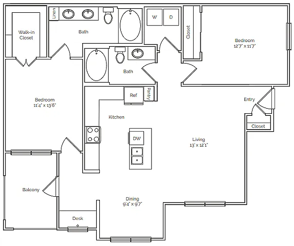 Floor plan B32