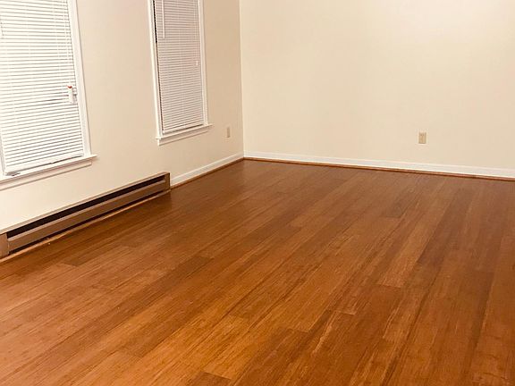 Real Bamboo hardwood floors in the living room.
