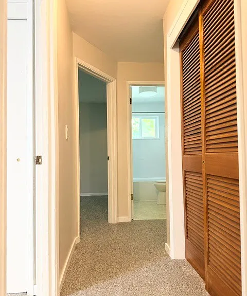 Hallway with added storage.