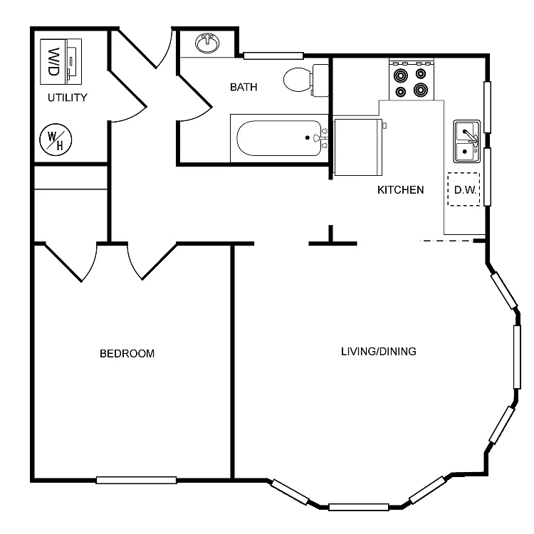 Floor plan Star 1 Bed 1 Bath