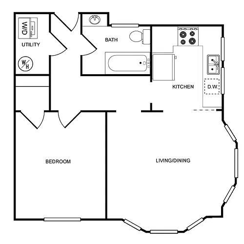 Floor plan Star 1 Bed 1 Bath