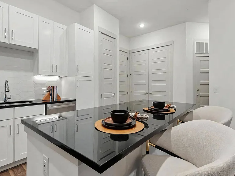 Room Featuring Multiple Closets with Paneled Doors and Storage Space