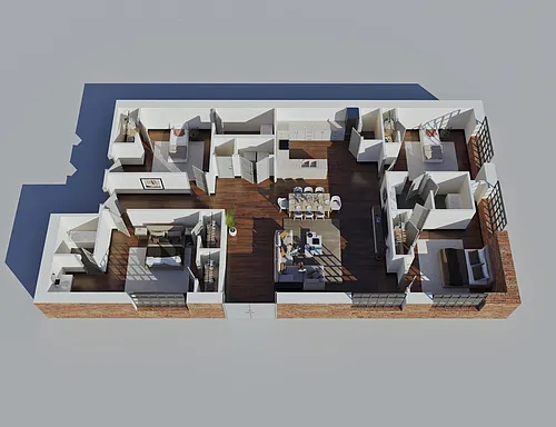 Floor plan Premier Loft - 4 BDR, 3 BTH | ONE MALE SPACE