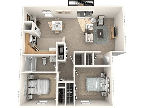 Floor plan 2 Bedroom Apartment