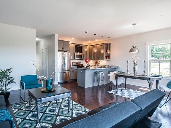 Living room into kitchen