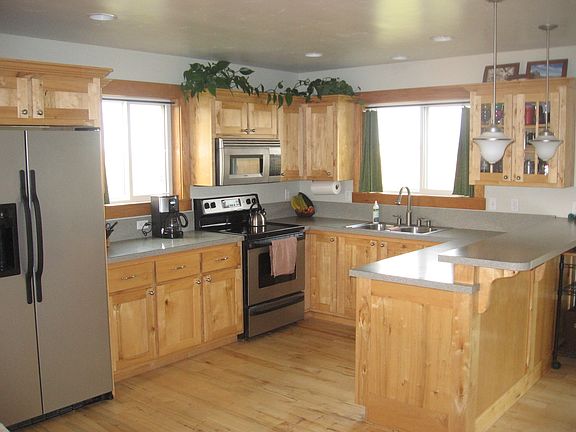 kitchen with custom cabinets