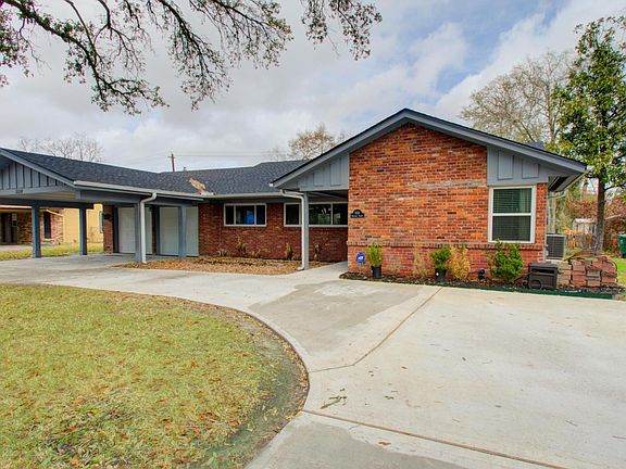 Wide circle driveway also provides more parking flexibility.