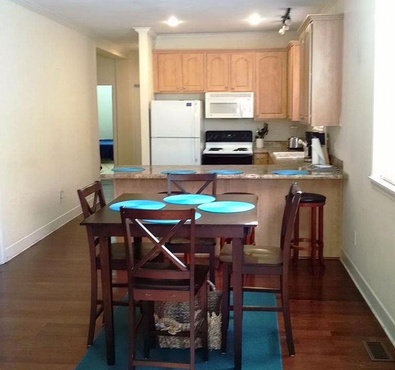 Dining area and kitchen