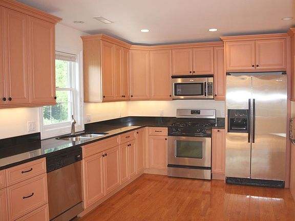 Kitchen with stainless steel appliances