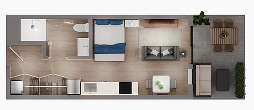 Floor plan Studio Premium Patio