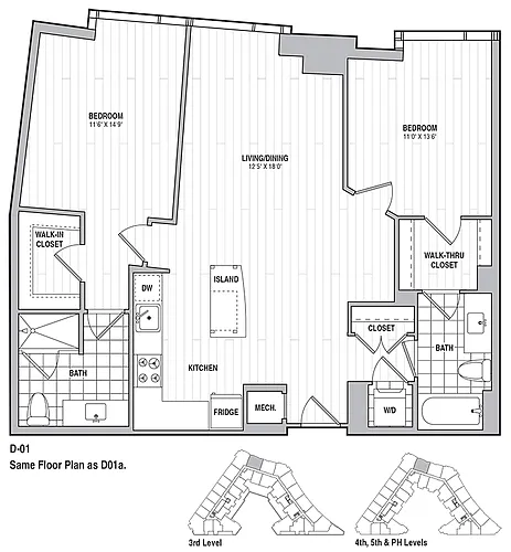 Floor plan 2 Bed 2 Bath 1122