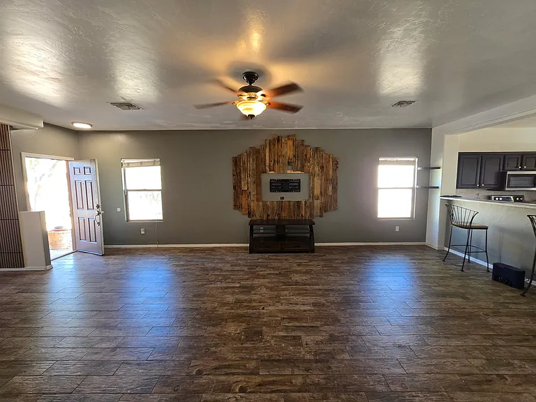 Living room and front door.