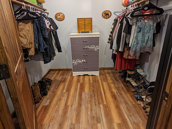 Large walk in closet in the master bedroom