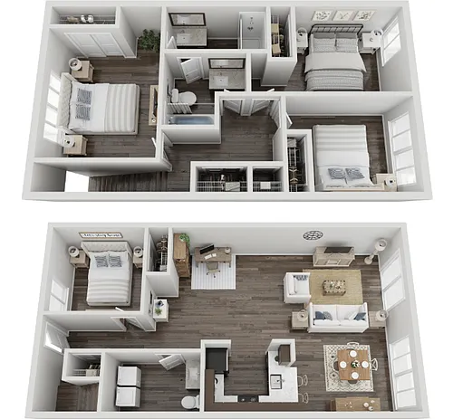 Floor plan Townhouse 4 Bed