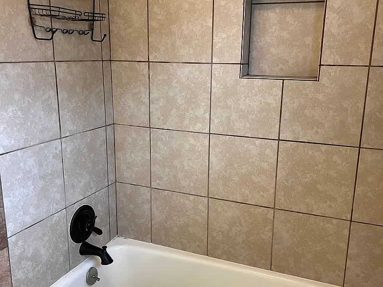 Hall bath tub/shower combo