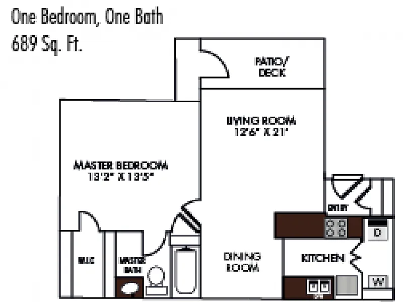 Floor plan 1 Bedroom