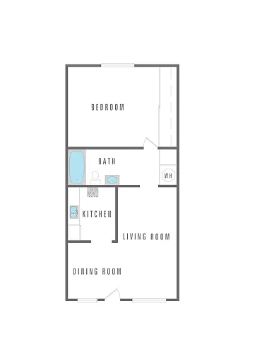 Floor plan 1 Bedroom 1 Bath