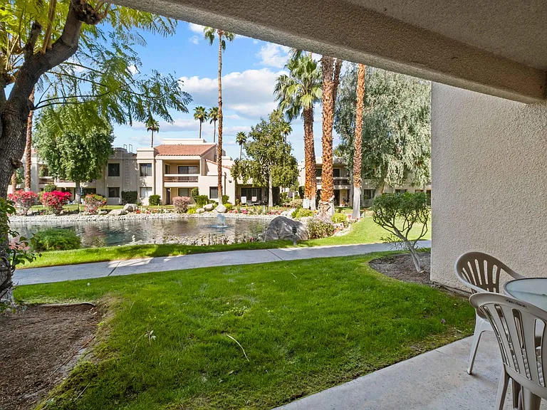 view across lake from patio