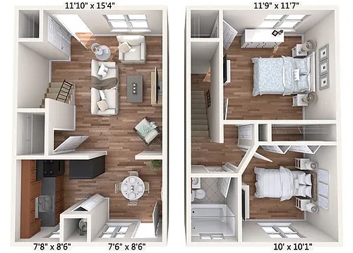 Floor plan 2 Bedroom