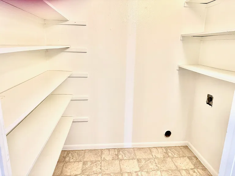 Walk-in closet with Laundry hook ups