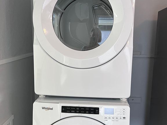 in unit, full size washer and dryer!