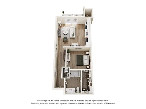 Floor plan One Bedroom