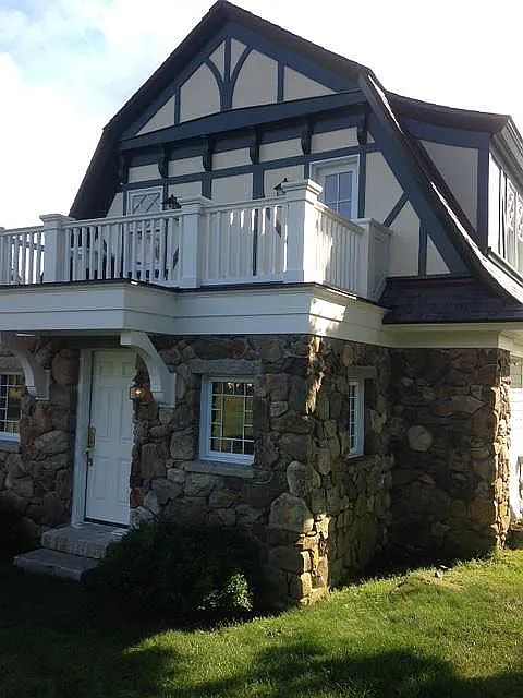 North end of carriage house.