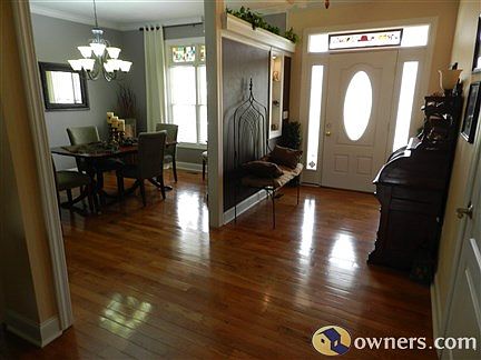 Entry and view of dining room