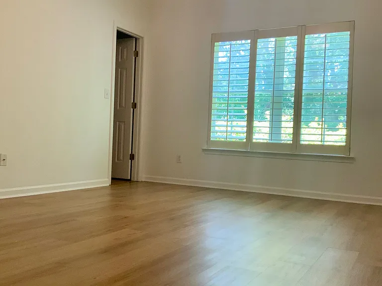 master bedroom with new flooring