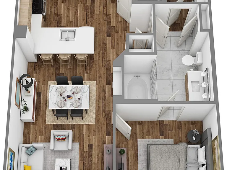 C 1bed/1bath C 1bed/1bath