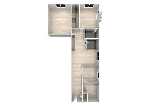 Floor plan 2 Bedroom 1.5 Bath