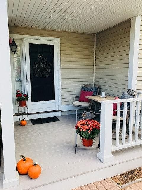 Front door and porch