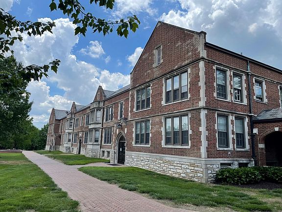 View of 459 E Lockwood coming from the breezeway to Press Education Center.