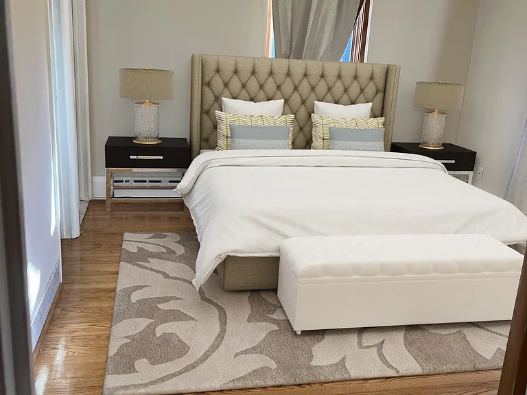 master bedroom with his & her closets, private bathroom and walk-in closet .