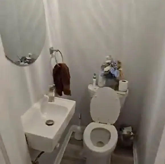 Shared half bathroom located on the first floor
