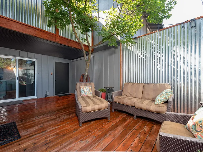 Entry courtyard is fully enclosed