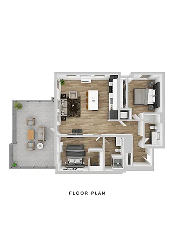 Floor plan Cascara - 2 Bed A1 Large Patio