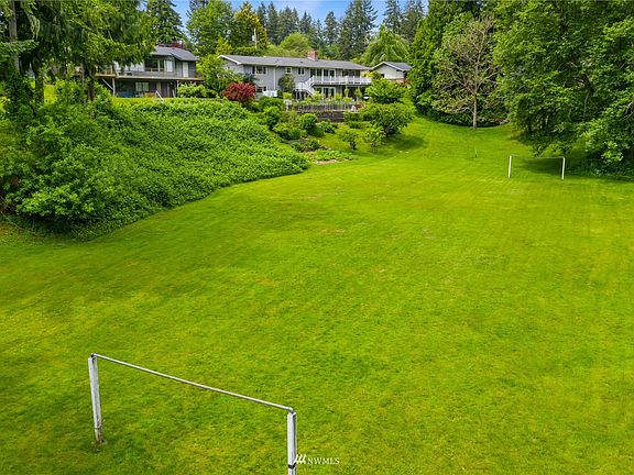 Community maintained green area behind house