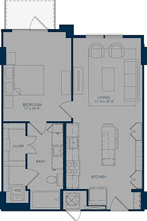 A3: 1bed 1bath A3: 1bed 1bath