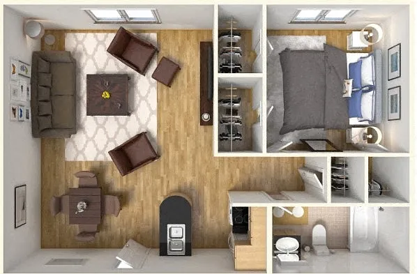 Floor plan 1 Bedroom