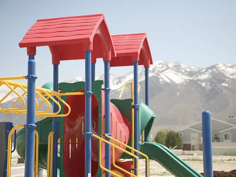 Community playground, gazebo, picnic table