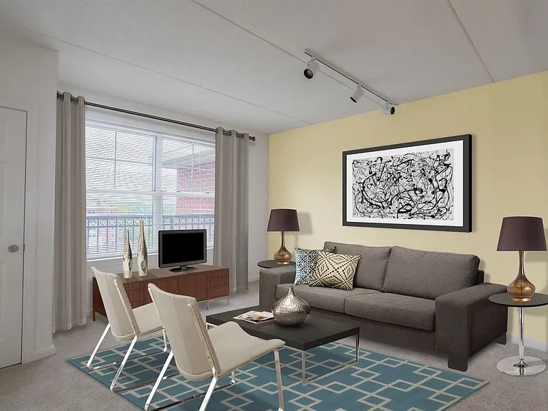 Classic Package living area with carpeting