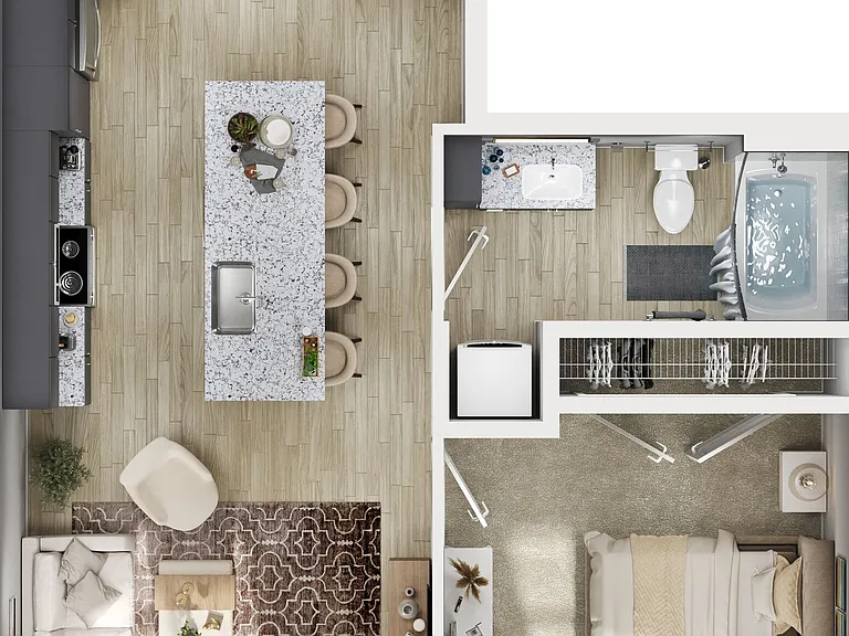 Firefly II 1x1 Floor Plan