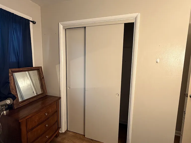 Closet and dresser with bedroom